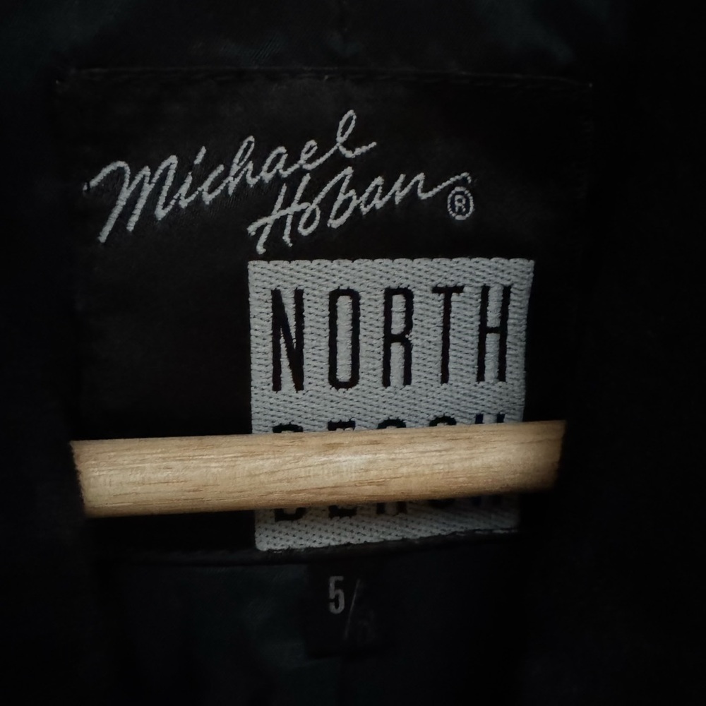 Michael Hoban for North Beach Vintage 80s Black Cropped Leather Jacket - Picture 5 of 9